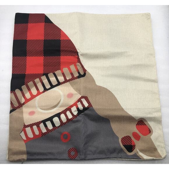 Christmas throw pillow cases Party Red Elk Snowman, Reindeer Head set of 4 New - Picture 3 of 8